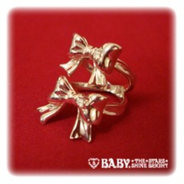 BABY,THE STARS SHINE BRIGHT(ベイビーザスターズシャインブライト)のBABY ダブルリボンリング レディースのアクセサリー(リング(指輪))の商品写真