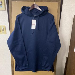 ビームス(BEAMS)の【新品】BEAMS ビッグデザイン シャツ生地パーカー Mサイズ(パーカー)