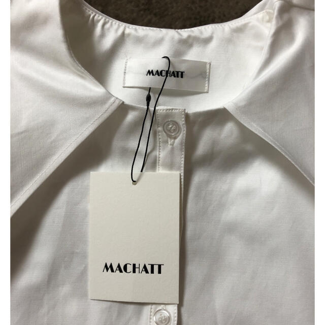 新品タグ付き machatt マチャット ヨークボリュームブラウス 白