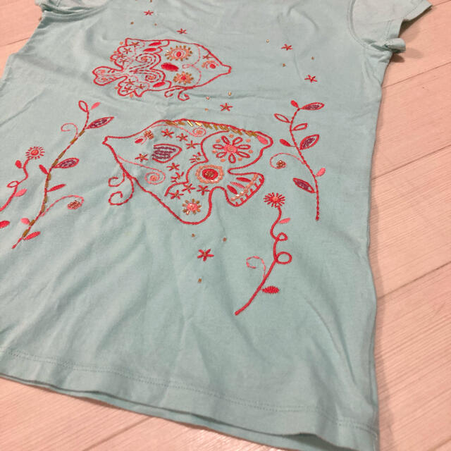 GAP Kids(ギャップキッズ)のGap kids 薄グリーンキラキラ魚のTシャツ♪150 キッズ/ベビー/マタニティのキッズ服女の子用(90cm~)(Tシャツ/カットソー)の商品写真