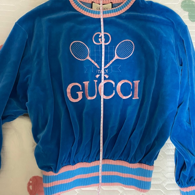 Gucci(グッチ)の定価16万　グッチ限定　テニス ステッチ スウェット トレーナー 箱付 レディースのトップス(トレーナー/スウェット)の商品写真