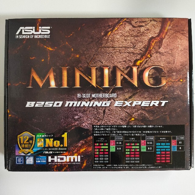 １９枚【新品】ASUS B250 MINING EXPERT