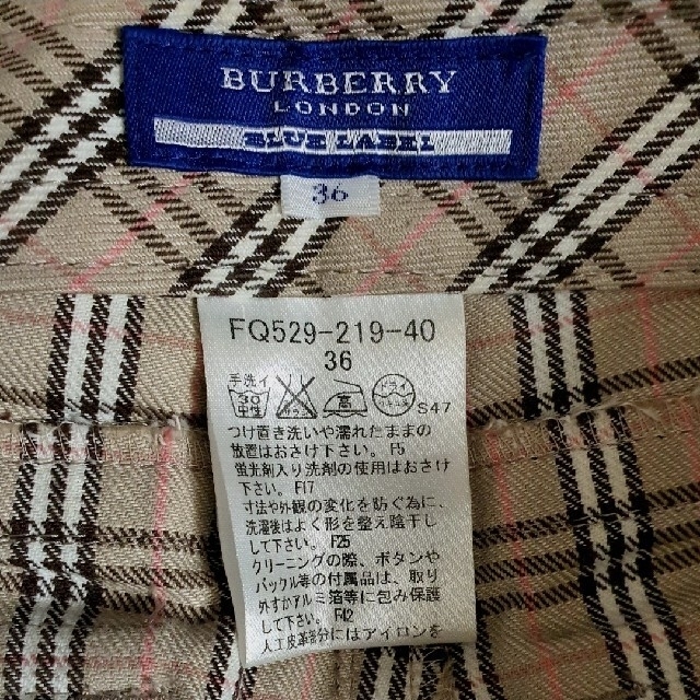 BURBERRY BLUE LABEL(バーバリーブルーレーベル)のバーバリー ブルーレーベル 36 ノヴァチェック ノバチェック used 美品 レディースのパンツ(ショートパンツ)の商品写真