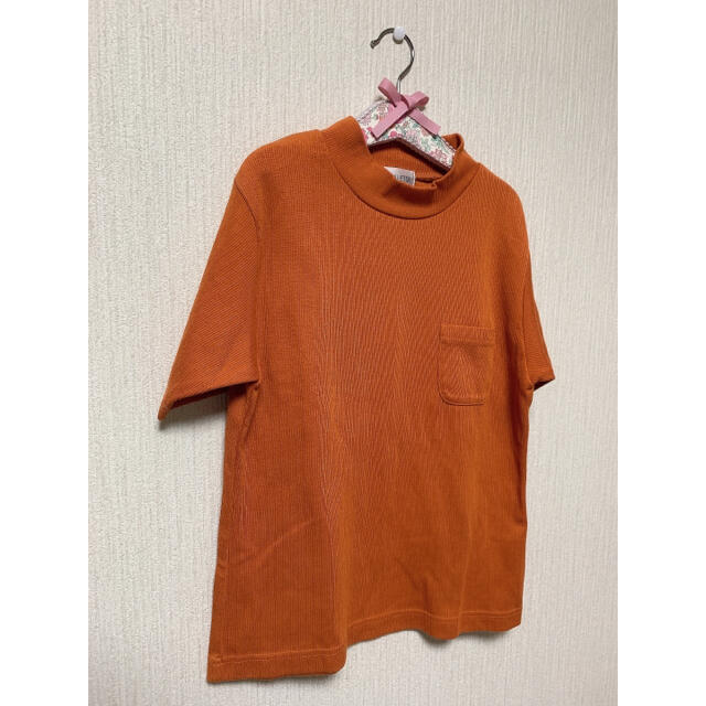 オレンジ　トップス　𓂃 美品　L レディースのトップス(シャツ/ブラウス(半袖/袖なし))の商品写真