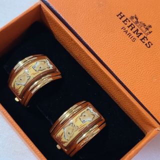 エルメス(Hermes)のHERMES エルメス エマイユ 七宝 イヤリング ピアス(イヤリング)