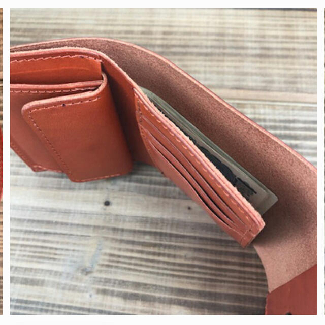 月末限定価格　栃木レザー　コンパクトウォレット メンズのファッション小物(折り財布)の商品写真