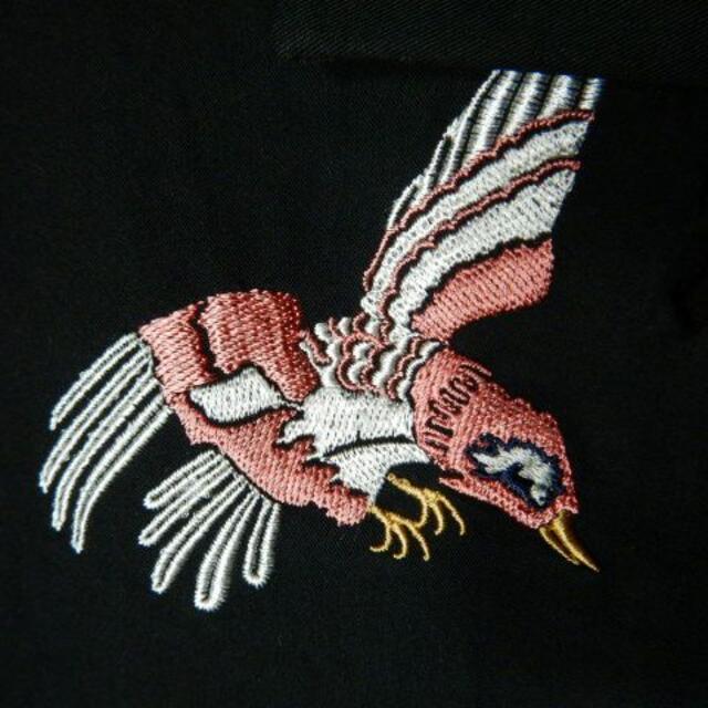 o2620　Dickies　レディース　オープンカラー　鳥　刺繍　シャツ 4