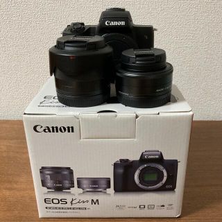 キヤノン(Canon)のCanon EOS kiss M ダブルレンズキット ブラック(ミラーレス一眼)