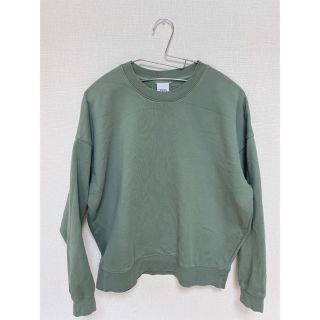 ザラ(ZARA)のZARA オーバーサイズスウェット　ライトグリーン　XLサイズ(スウェット)