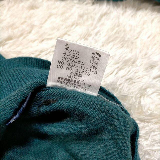 J.Lo(ジェニファーロペス)のロペ　薄手のタートルネックセーター　グリーン　Mサイズ　a1283 レディースのトップス(ニット/セーター)の商品写真