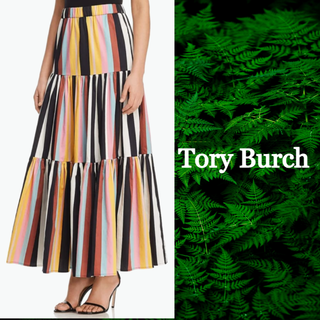 トリーバーチ(Tory Burch)の★SALE☆【Tory Burch】コットンストライプスカート(ロングスカート)