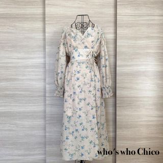 フーズフーチコ(who's who Chico)のwho's who Chico フーズフーチコ　花柄カシュクールワンピース(ロングワンピース/マキシワンピース)