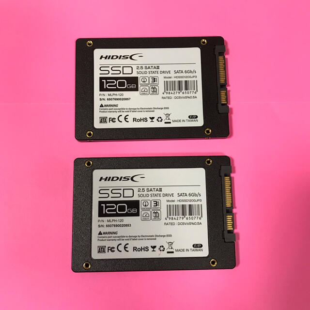 ○HIDISC 2.5インチ SSD 120GB 新品未使用  ２個セット