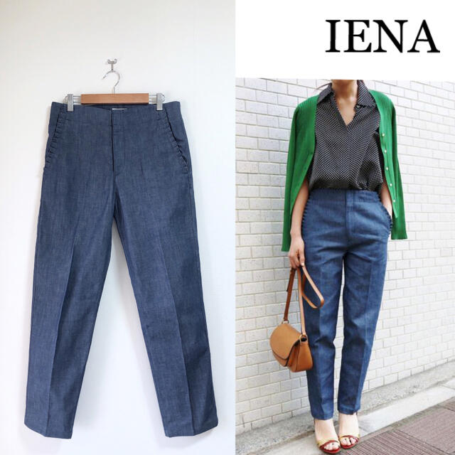 IENA(イエナ)の【未使用】IENA 大人気♪フリルポケットパンツ デニムパンツ 38 M イエナ レディースのパンツ(デニム/ジーンズ)の商品写真