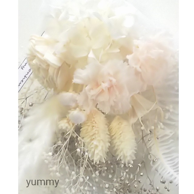 mother´s day mini swag(vanilla white) ハンドメイドのフラワー/ガーデン(ドライフラワー)の商品写真