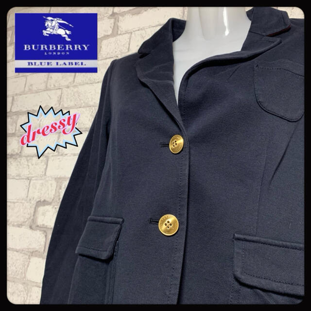 BURBERRY BLUE LABEL(バーバリーブルーレーベル)の【エレガンス♪】BURBERRY バーバリーブルーレーベル/テーラードジャケット レディースのジャケット/アウター(テーラードジャケット)の商品写真