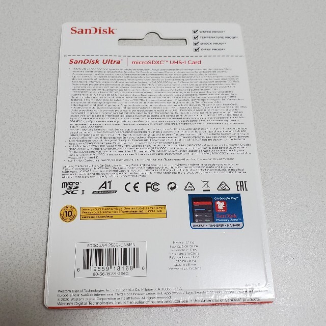 SanDisk(サンディスク)の【新品未開封】SanDisk　サンディスク マイクロSDカード　256GB スマホ/家電/カメラのスマートフォン/携帯電話(その他)の商品写真