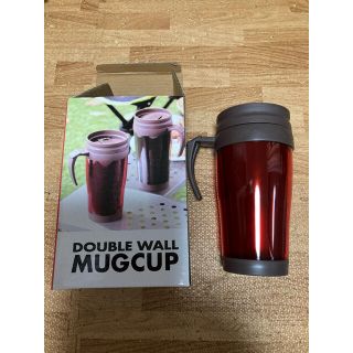 フェリシモ(FELISSIMO)のフェリシモ　蓋付きDOUBLE WALL MUGCUP レッド(グラス/カップ)