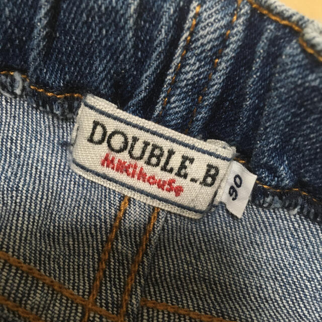 DOUBLE.B(ダブルビー)のミキハウス ダブルビー デニムパンツ 90 キッズ/ベビー/マタニティのキッズ服男の子用(90cm~)(パンツ/スパッツ)の商品写真