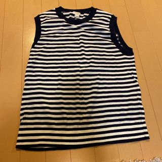 ジェイクルー(J.Crew)の【まとめ買い対象】J.CREW ボーダー ノースリーブ.カーディガン(カットソー(半袖/袖なし))