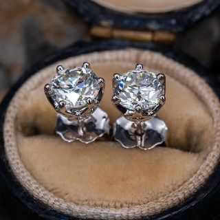 モアッサナイト　ピアス　1ct(ピアス)