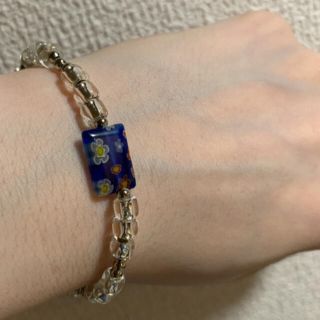 ザラ(ZARA)のブレスレット　ガラスビーズ　シルバーアクセサリー　ビーズアクセサリー　韓国(ブレスレット/バングル)