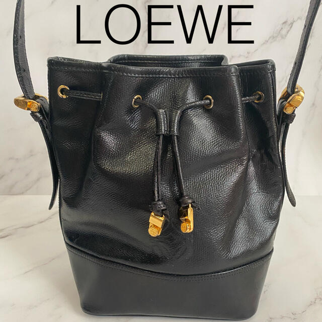 【美品】ロエベ LOEWE ビンテージ 巾着 ショルダーバッグ