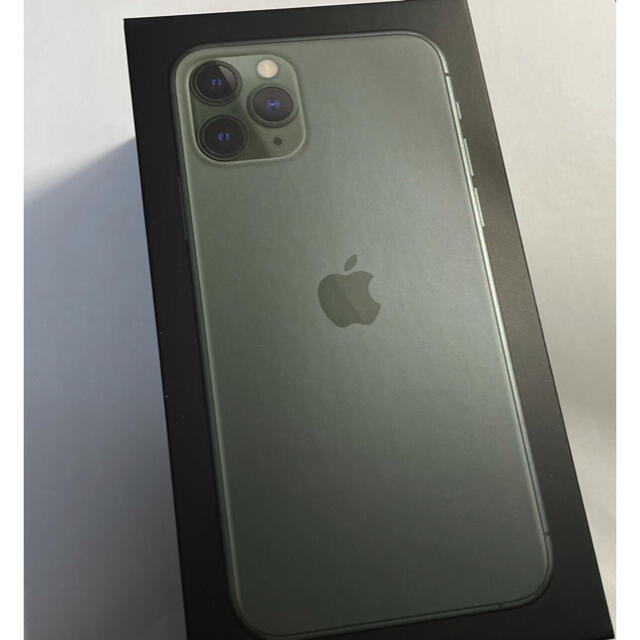 Apple(アップル)のiPhone 11 pro 本体 ミッドナイトグリーン AppleCare付き スマホ/家電/カメラのスマートフォン/携帯電話(スマートフォン本体)の商品写真