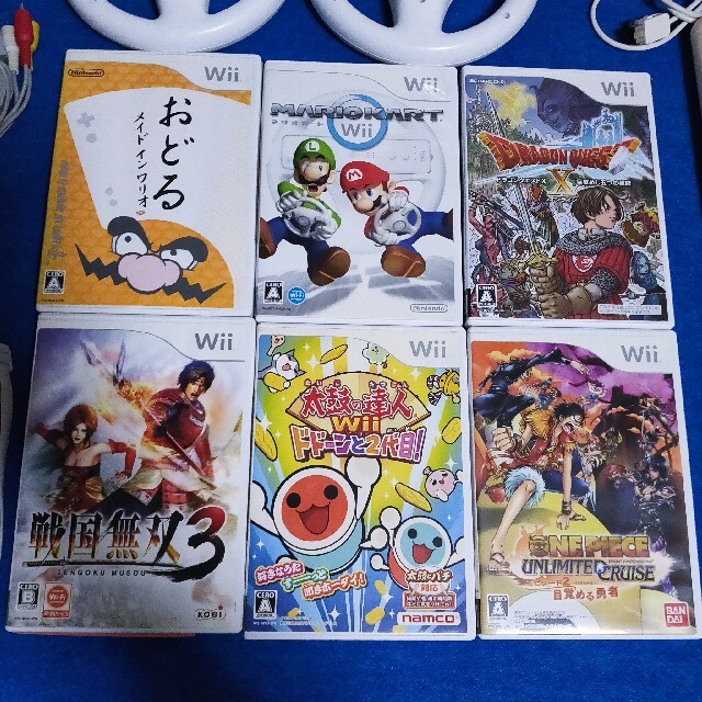 豪華 本体 箱付き 太鼓の達人 マリオカート Wiiスポーツ ソフト6本！ 2