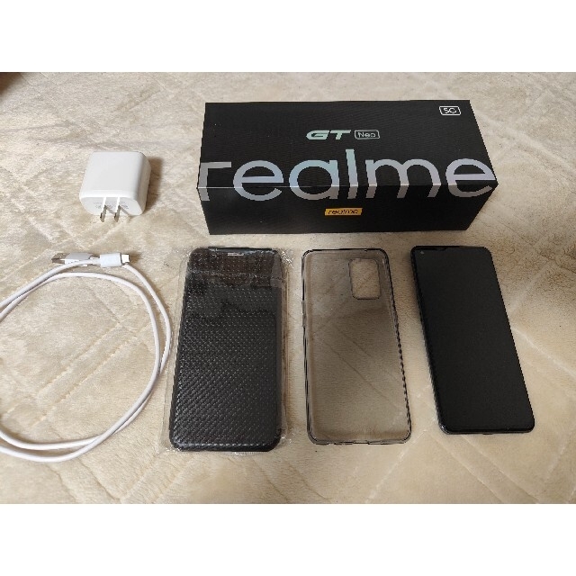 realme GT Neo 8/128GB（ブラック）手帳型カバー付き