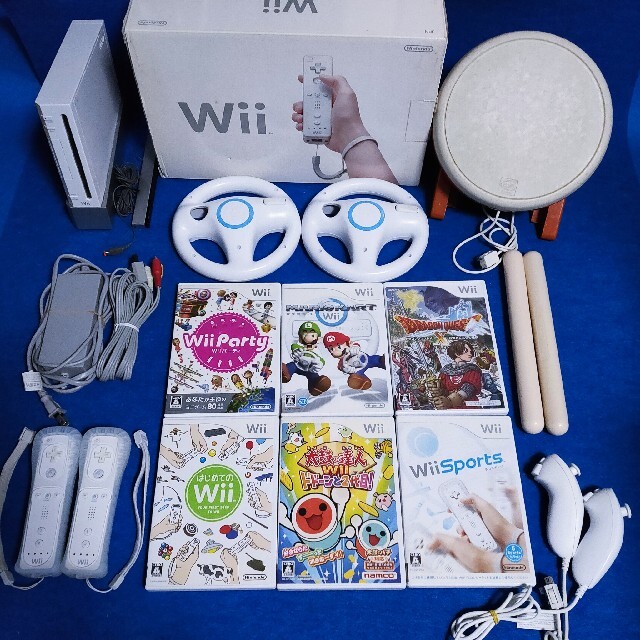 豪華Wii 本体 箱付き 太鼓の達人 マリオカート Wiiスポーツ ソフト6本！ | フリマアプリ ラクマ