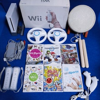 Wii - 豪華Wii 本体 箱付き 太鼓の達人 マリオカート Wiiスポーツ 