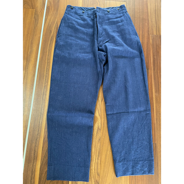 COMOLI(コモリ)のCOMOLI 21ss FRENCH BLUE BACK STRAP PANTS メンズのパンツ(ワークパンツ/カーゴパンツ)の商品写真