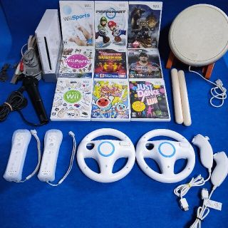 任天堂 2人で遊ぶ Wii マリオカート 太鼓の達人 カラオケ マイク付セット