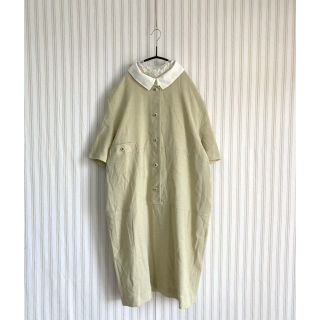 ロキエ(Lochie)の古着　ヴィンテージ   シャツワンピース　レトロ　ビンテージ　used(ひざ丈ワンピース)