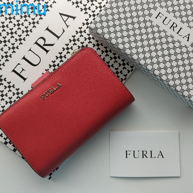 【新品】 FURLA BABYLON 春夏新作 二つ折り財布 レッド