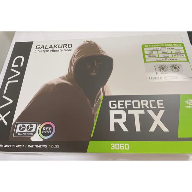 新品 玄人志向 NVIDIA RTX3060 WHITE GALAKURO 【☆大感謝セール