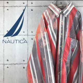 ノーティカ(NAUTICA)のNAUTICA ノーティカ 90s BDシャツ マルチストライプ ブリーチ加工(シャツ)