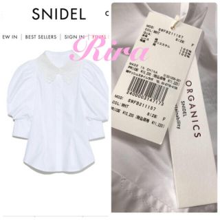 スナイデル(SNIDEL)の完売🌷新作新品🍀スナイデル ORGANICSレースカラーシャツブラウス(シャツ/ブラウス(半袖/袖なし))