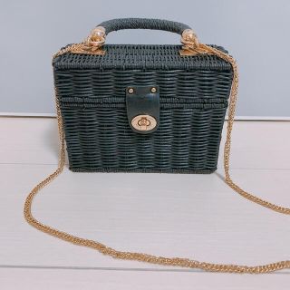 ザラ(ZARA)のZARA カゴバック BLACK(かごバッグ/ストローバッグ)