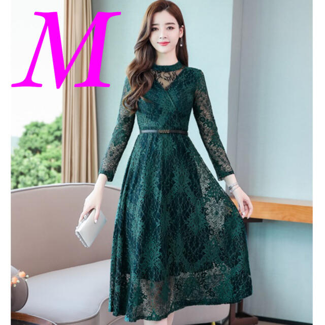 きれいめ ワンピース 長袖 パーティー ドレス 結婚式 上品 グリーン Mの通販 By Hana S Shop ラクマ きれいめ ワンピース 長袖 パーティー ドレス 結婚式 上品 グリーン Mの通販 By Hana S Shop ラクマ