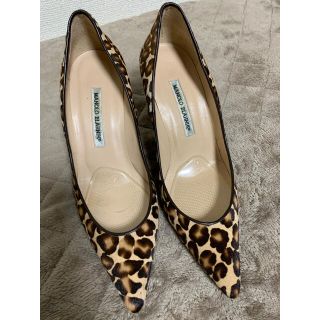 マノロブラニク(MANOLO BLAHNIK)のマノロブラニク　パンプス　ハラコ　レオパード　38 ロンハーマン (ハイヒール/パンプス)