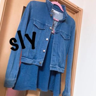 スライ(SLY)の【SLY】デニムジャケット&スカート 上下セット(Gジャン/デニムジャケット)