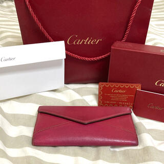 カルティエ(Cartier)のカルティエ　Cartier レマスト　長財布　ピンク　保証書　付属品付き(財布)