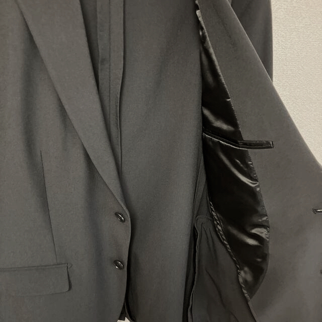 AEON(イオン)の【美品】ジャケット　黒　ウォッシャブル　LLサイズ メンズのジャケット/アウター(テーラードジャケット)の商品写真