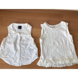 プティマイン(petit main)のbaby GAP90   petit main80 ノースリーブセット(Tシャツ/カットソー)