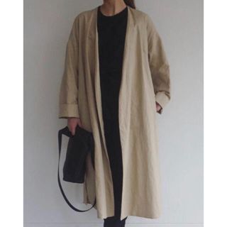 もうすぐ削除  NFOLD リネンコート ロングカーディガン 着画あります