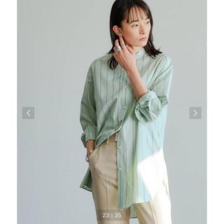 ユナイテッドアローズグリーンレーベルリラクシング(UNITED ARROWS green label relaxing)のバンドカラーシャツ(シャツ/ブラウス(長袖/七分))