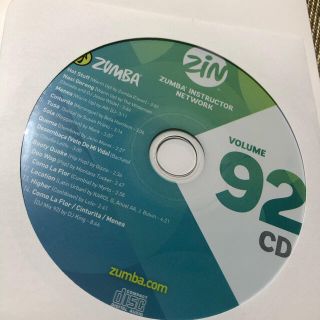 ズンバ(Zumba)のズンバCD zin92 ウォーミングアップ付き(クラブ/ダンス)