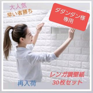 3D壁紙 DIYレンガ調壁紙シール ホワイト レンガ調壁紙 30枚セット(その他)